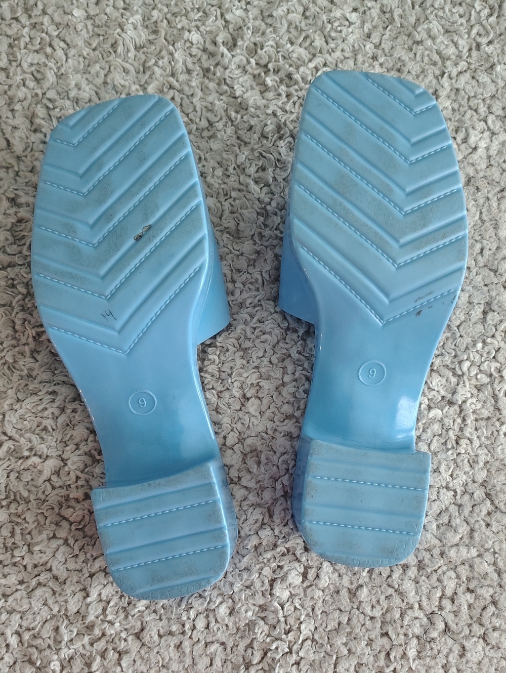 BEACH by Matisse Pastel Blue Glossy Slide Mules - Picture 4 of 4